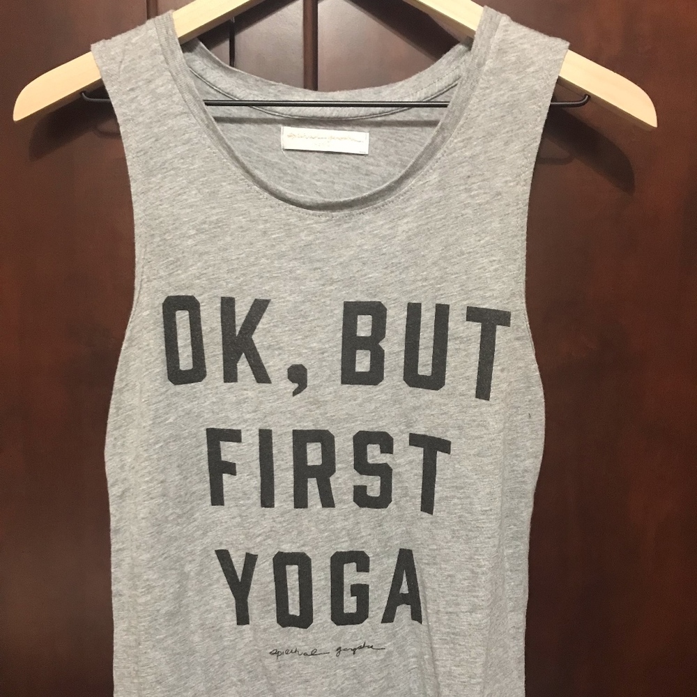 Spiritual Gangster "Ok, But First Yoga" Tank Top